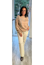 Parijs Trui beige met strik