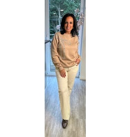Parijs Trui beige met strik