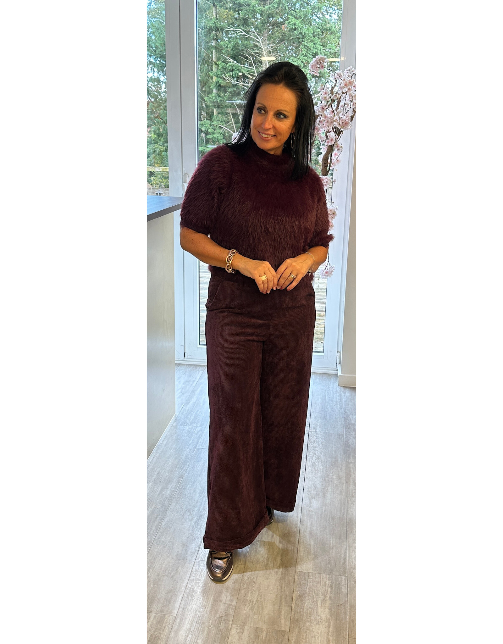 Brussel Broek sirtori burgundy