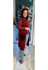 Brussel Gilet loiano burgundy