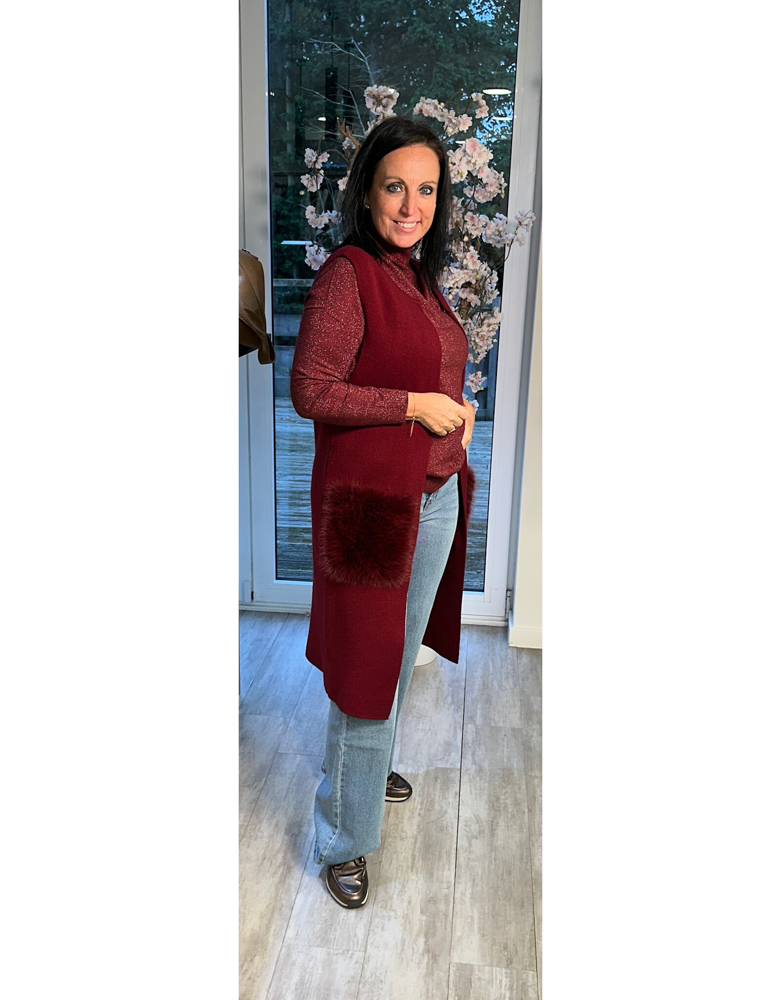 Brussel Gilet loiano burgundy