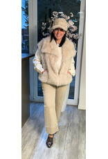 Brussel Bodywarmer bont beige