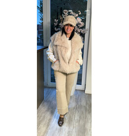 Brussel Bodywarmer bont beige