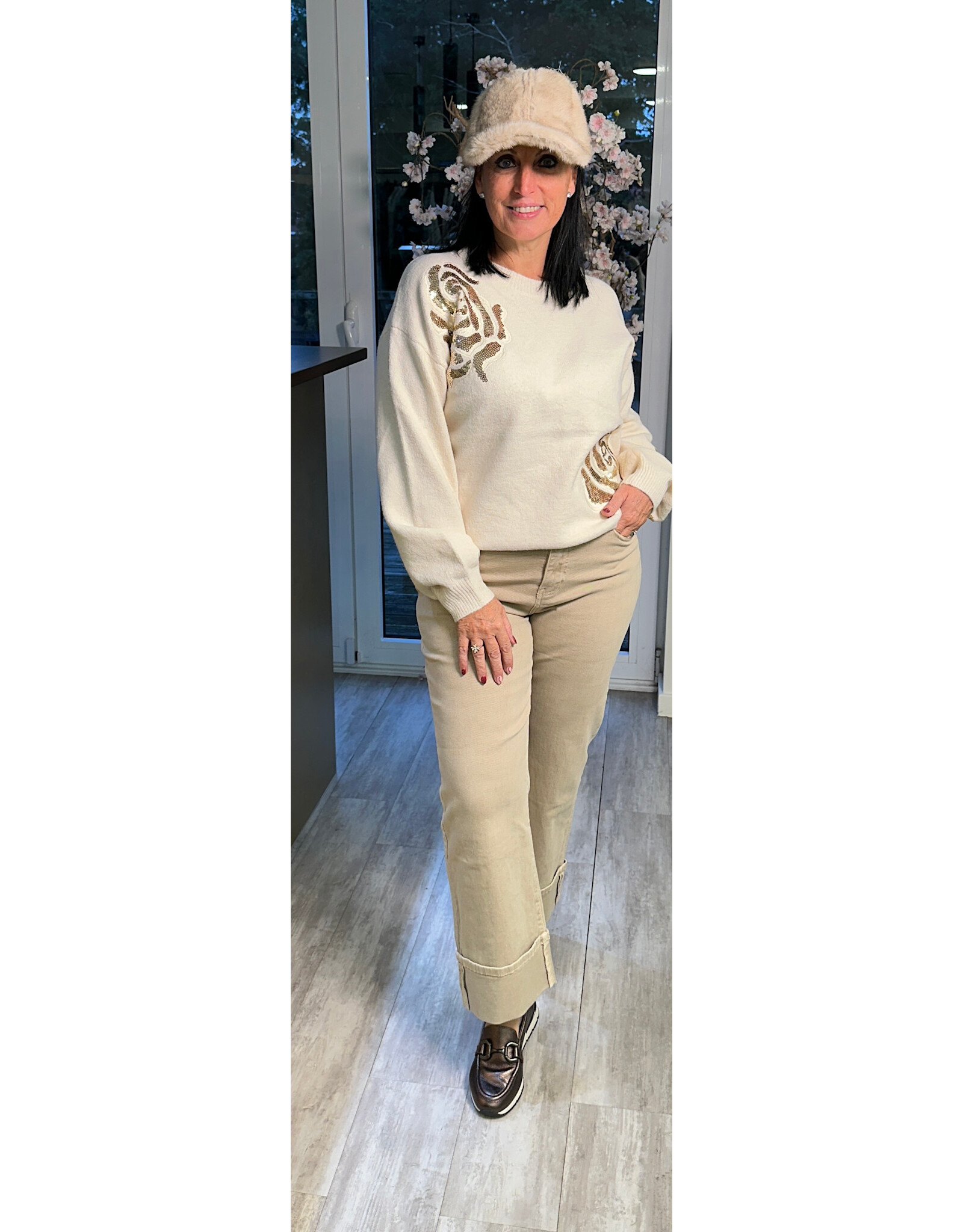 Brussel Trui Missy beige/goud