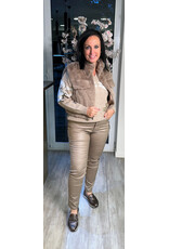 Brussel Gilet/bodywarmer bont taupe