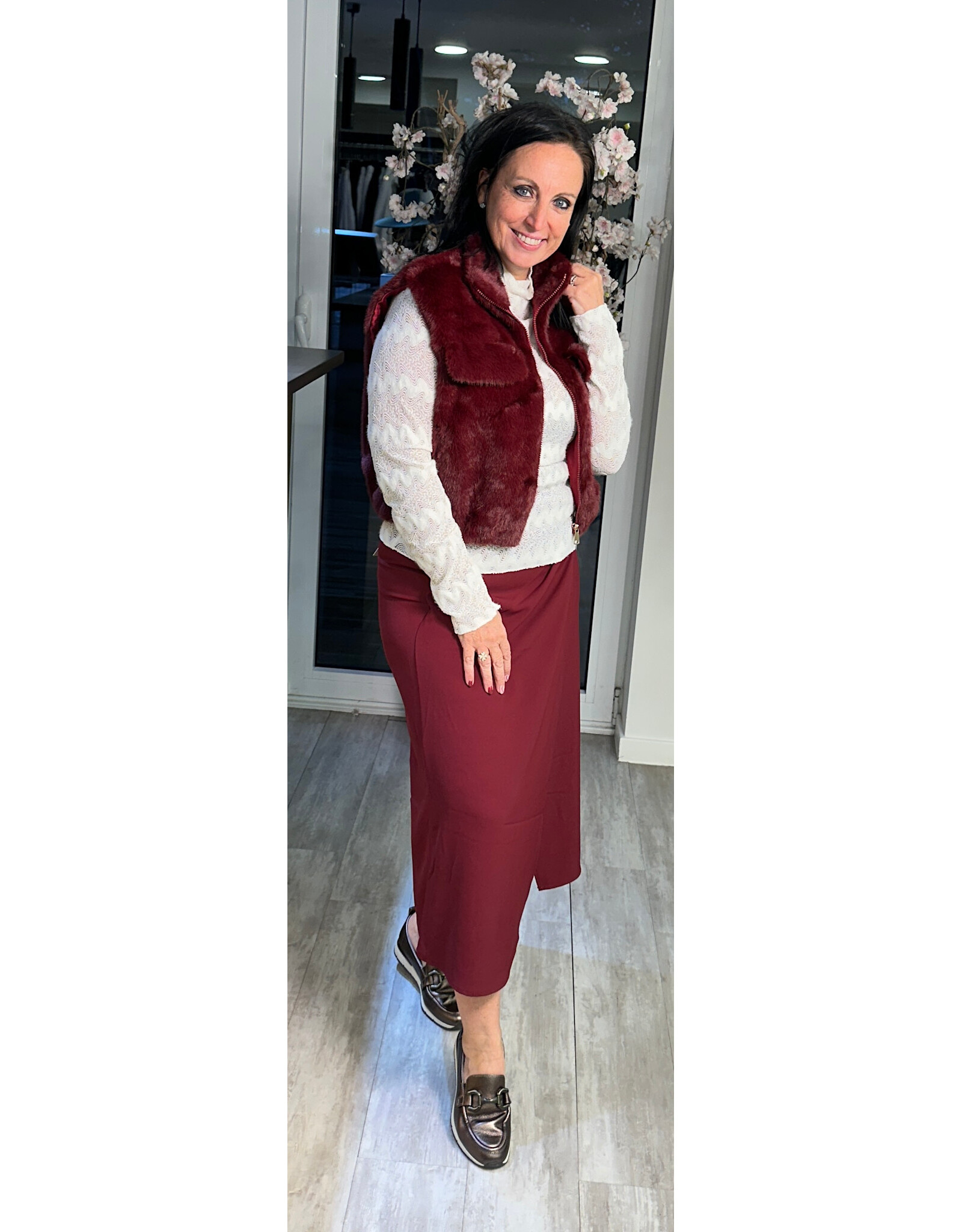 Parijs Bloes wave knit ecru