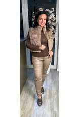 Parijs trui glitter chocoladebruin