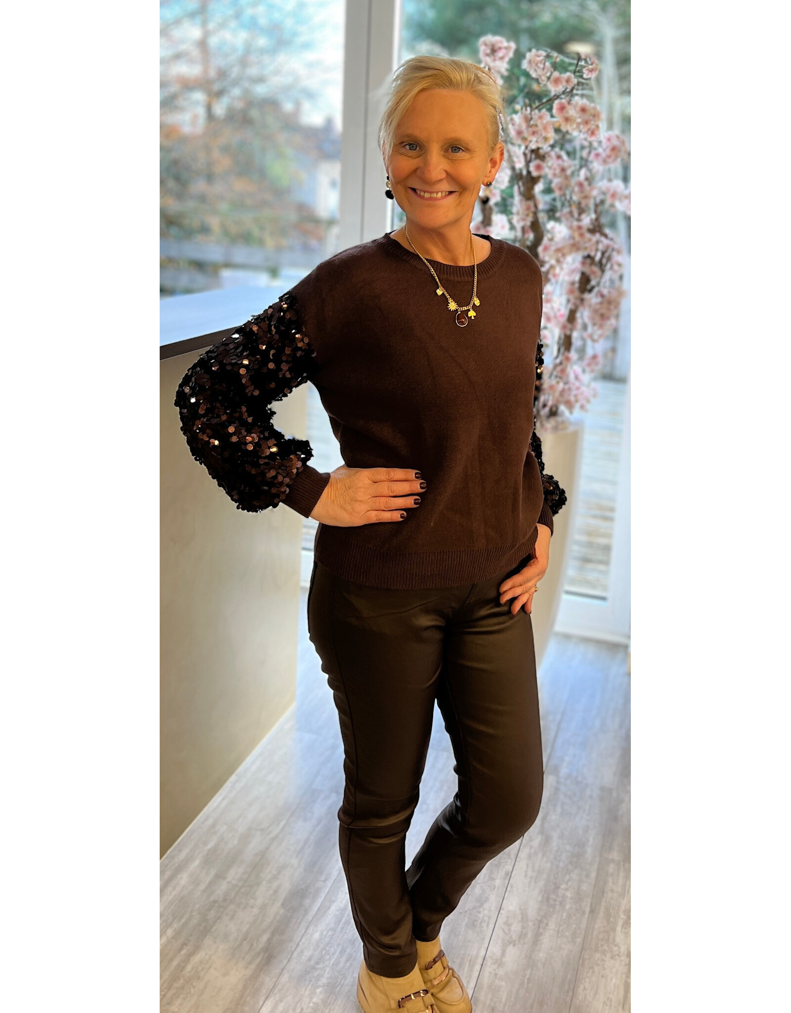 Brussel Trui Mocha sparkle