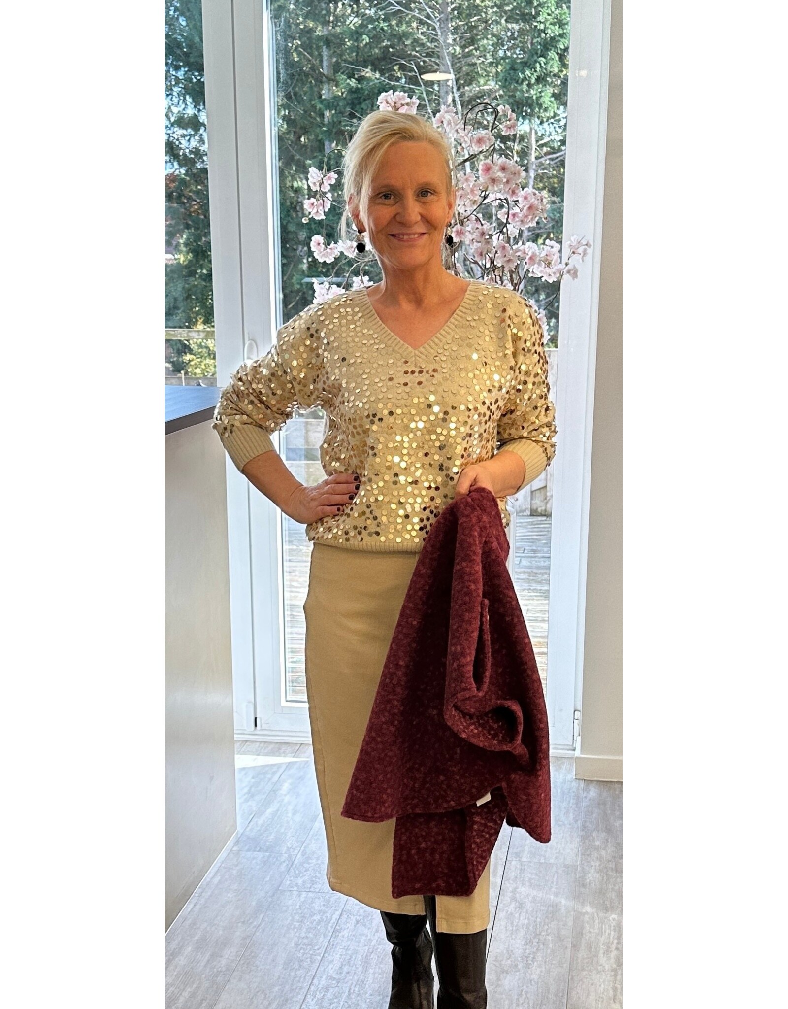 Brussel Trui beige shine