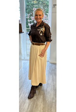 Brussel Bloes marron met bloem