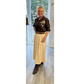 Brussel Bloes marron met bloem