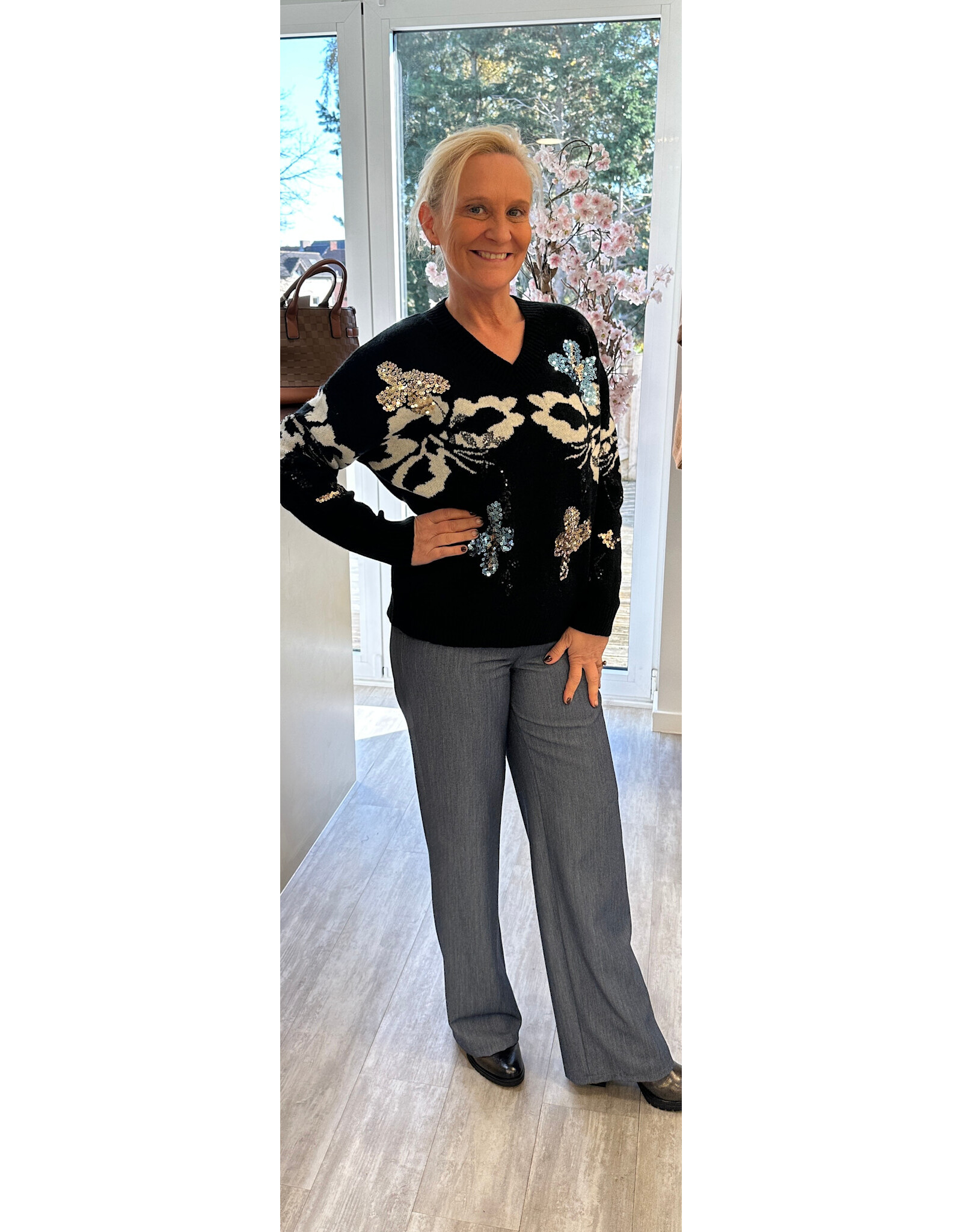 Brussel Trui inge black/white