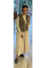 Parijs Gilet Rosalie faux fur khaki
