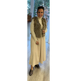 Parijs Gilet Rosalie faux fur khaki