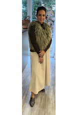 Parijs Gilet Rosalie faux fur army green