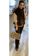 Parijs Gilet faux fur bruin
