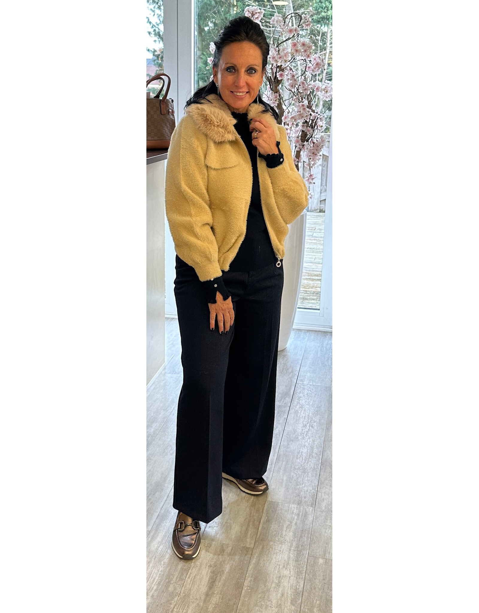 Parijs Trui Teddy taupe