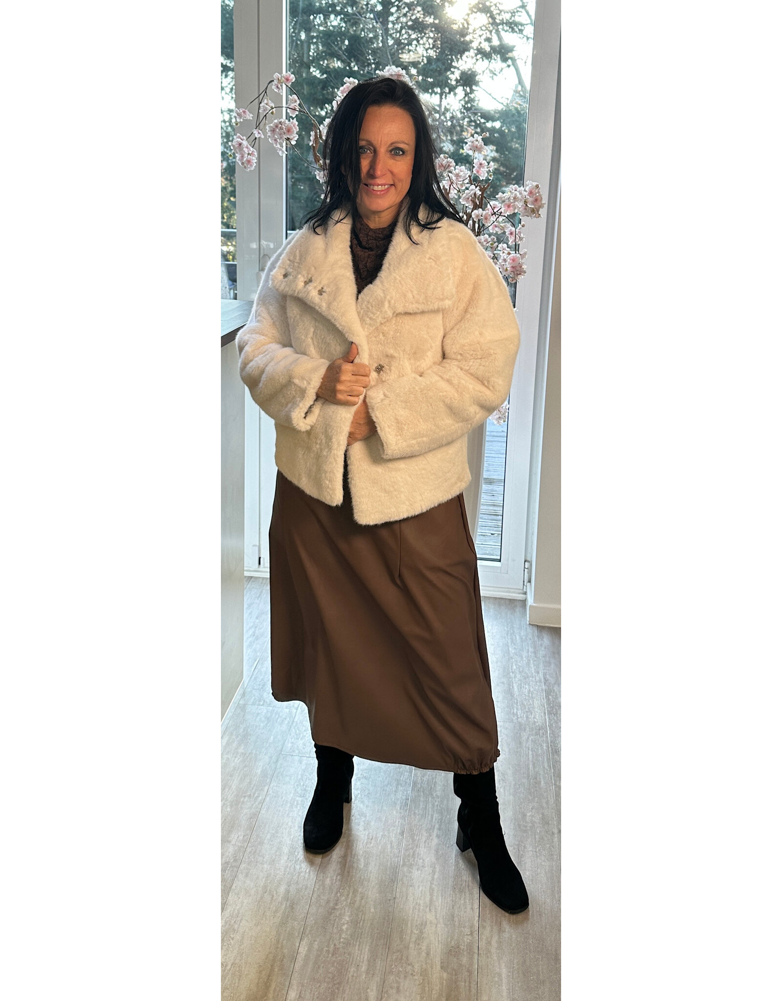 Parijs Jas bont cream