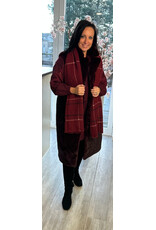 Parijs Gilet bordeaux lang faux fur