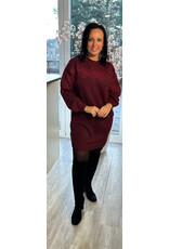 Parijs Kleed inge wijnrood/bloemen