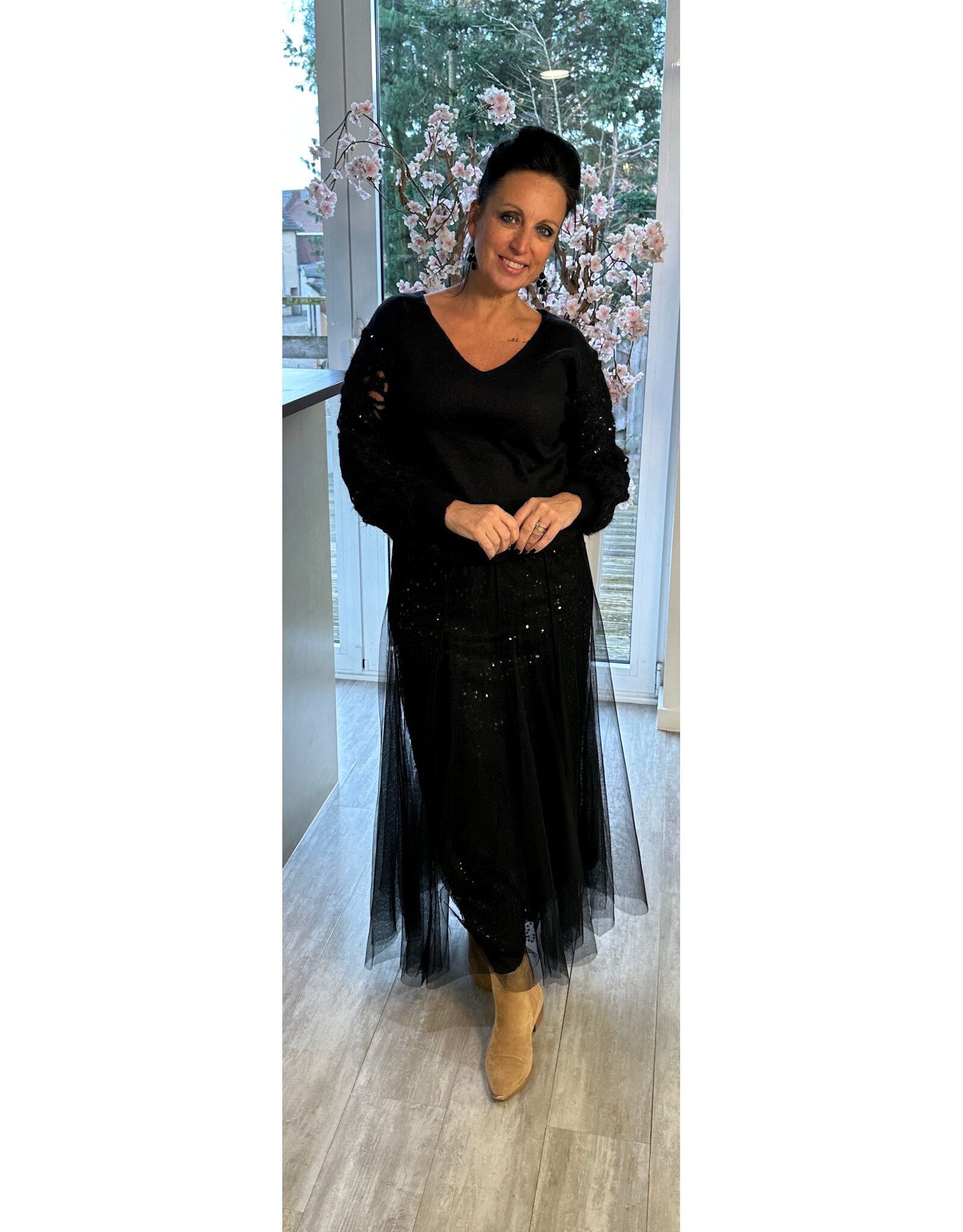 Parijs Trui black sparkle