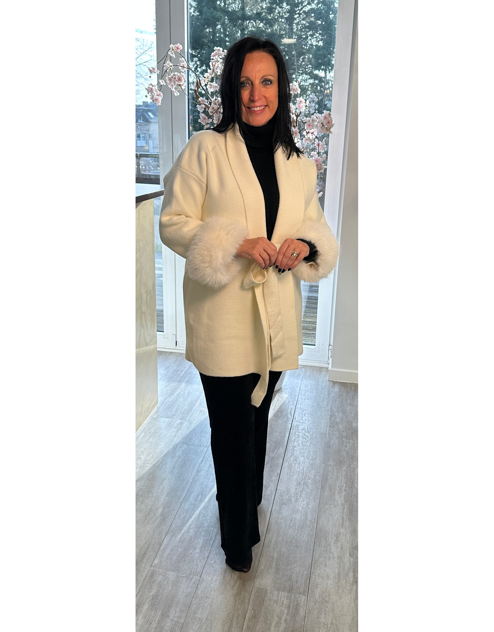 Parijs Gilet Winter cream fur