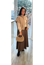 Parijs Rok lederlook bruin