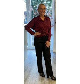 Brussel Bloes wijnrood met zilver glitter