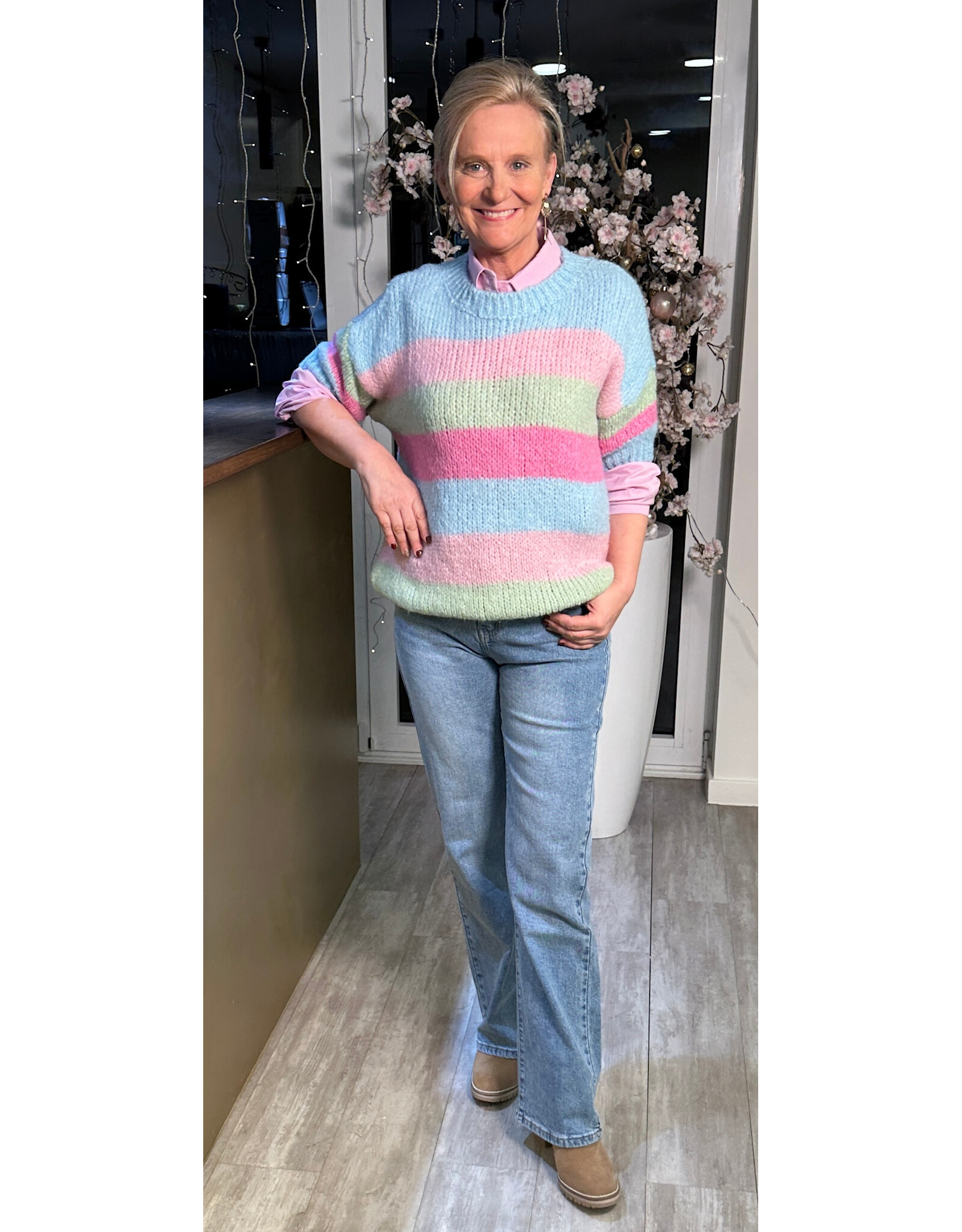 Brussel Trui Blossom stripe