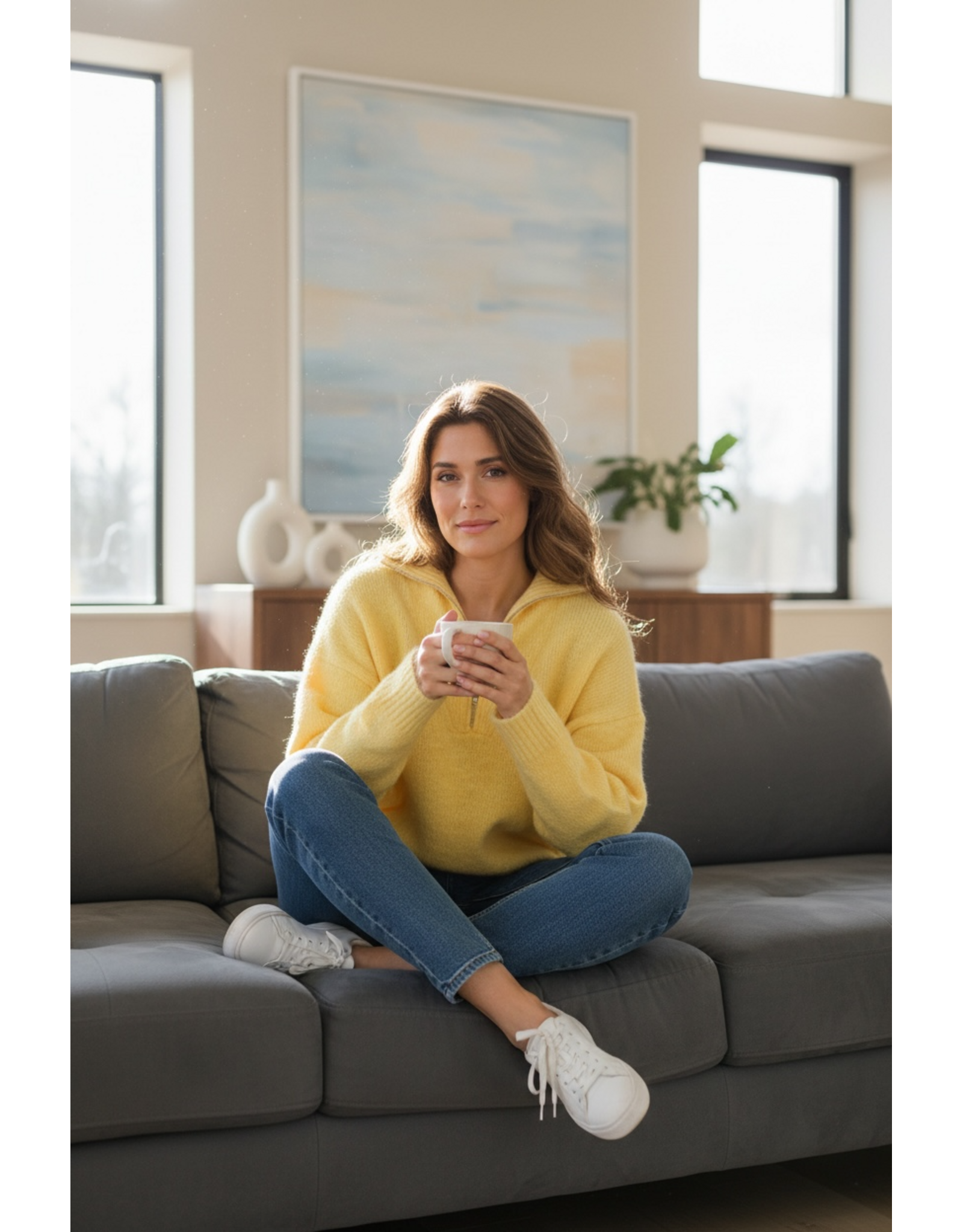 Brussel Trui Anne geel