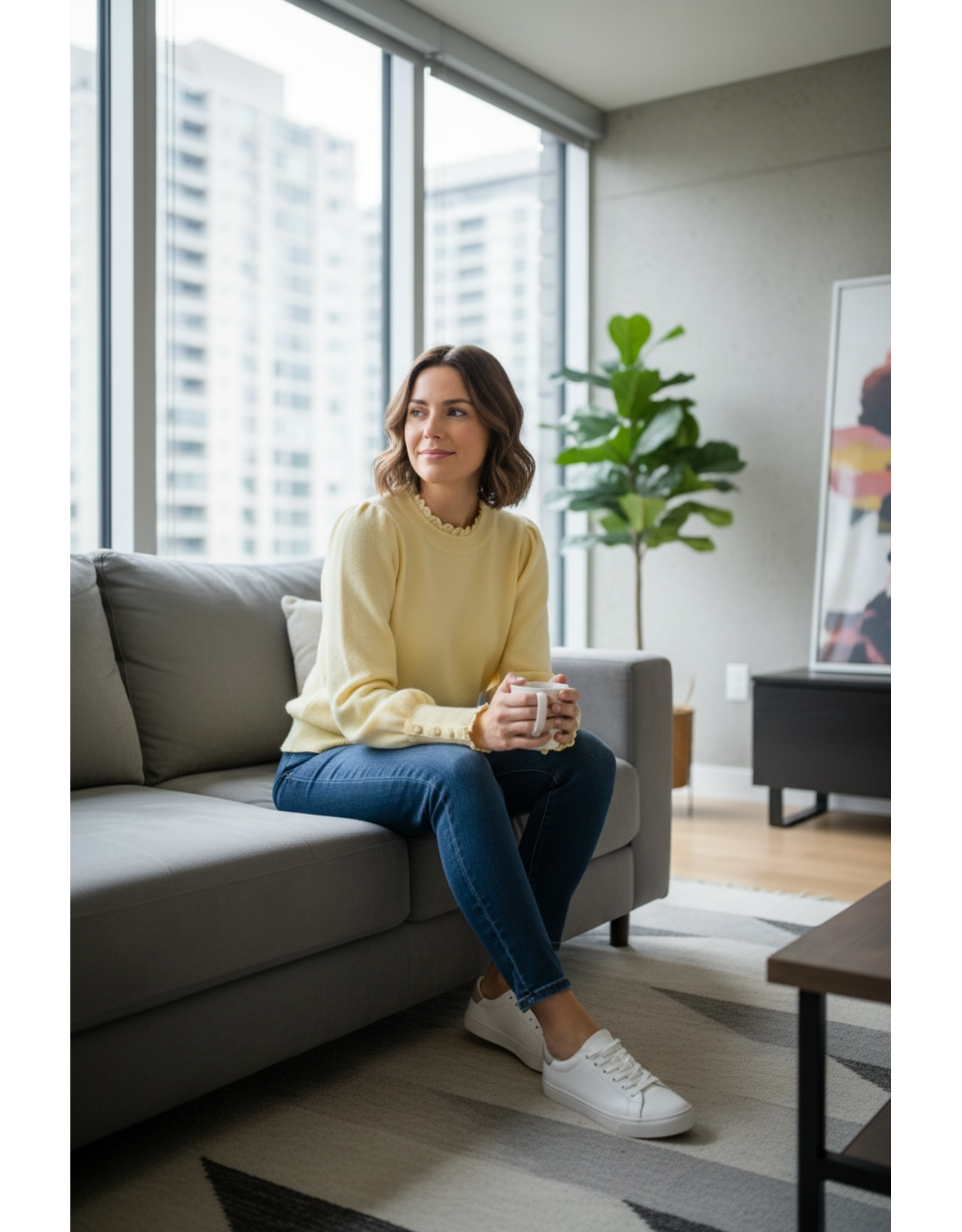 Brussel Trui Yuni geel