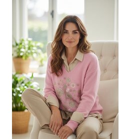 Brussel Trui Floral tree roze