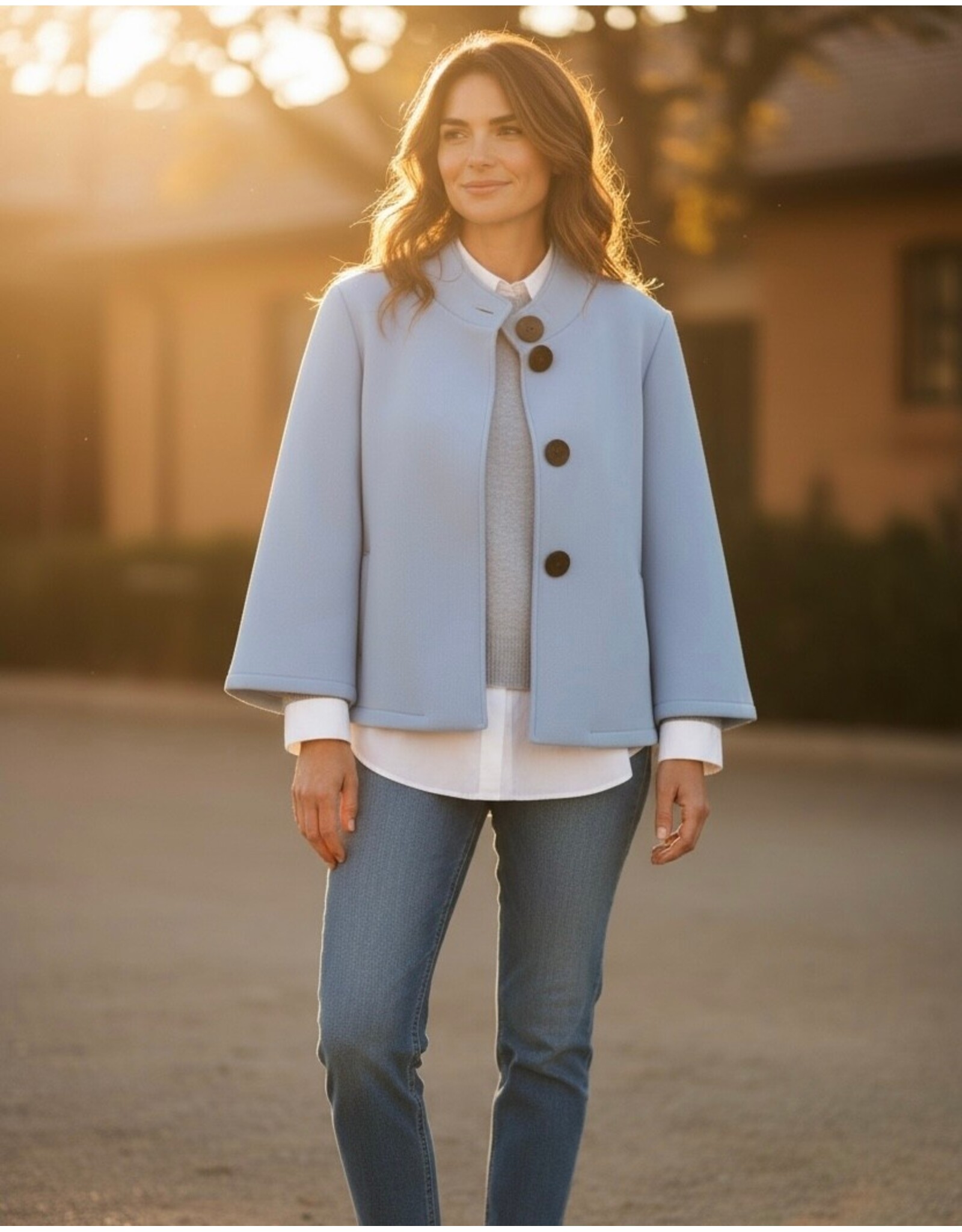 Brussel Jas Luna blauw