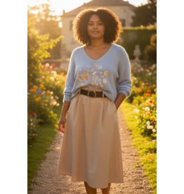 Brussel Trui Floral tree blauw