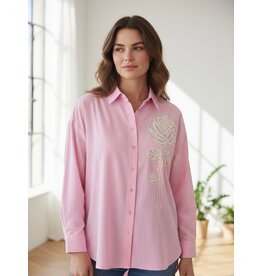 Parijs Bloes Florence stripe roze