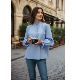 Parijs Bloes Rosalie blauw gestreept