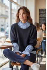 Allerlei Trui Knebba navy