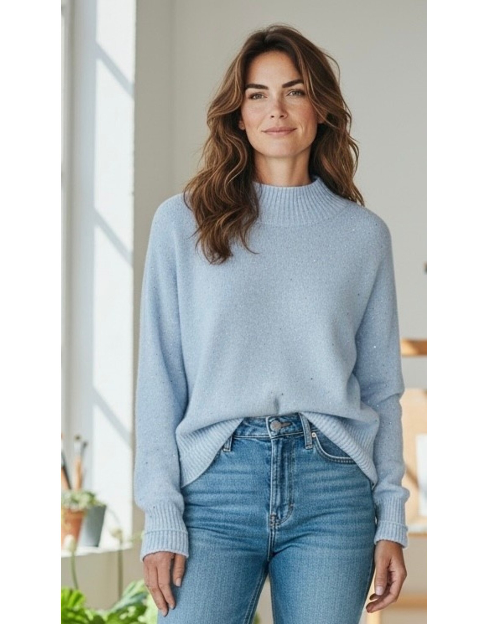 Brussel Trui Bleu Celeste