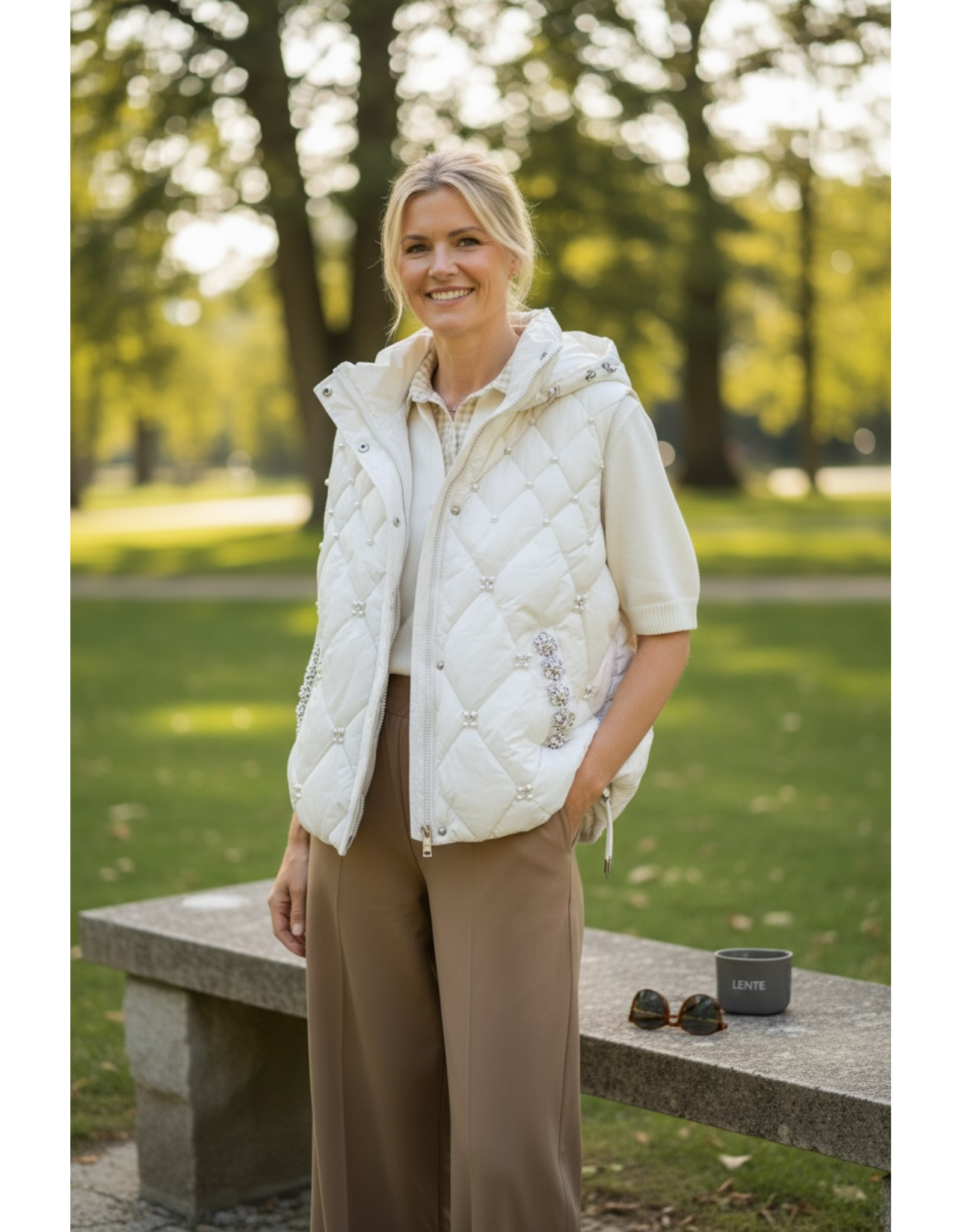Brussel Bodywarmer pearl luxe