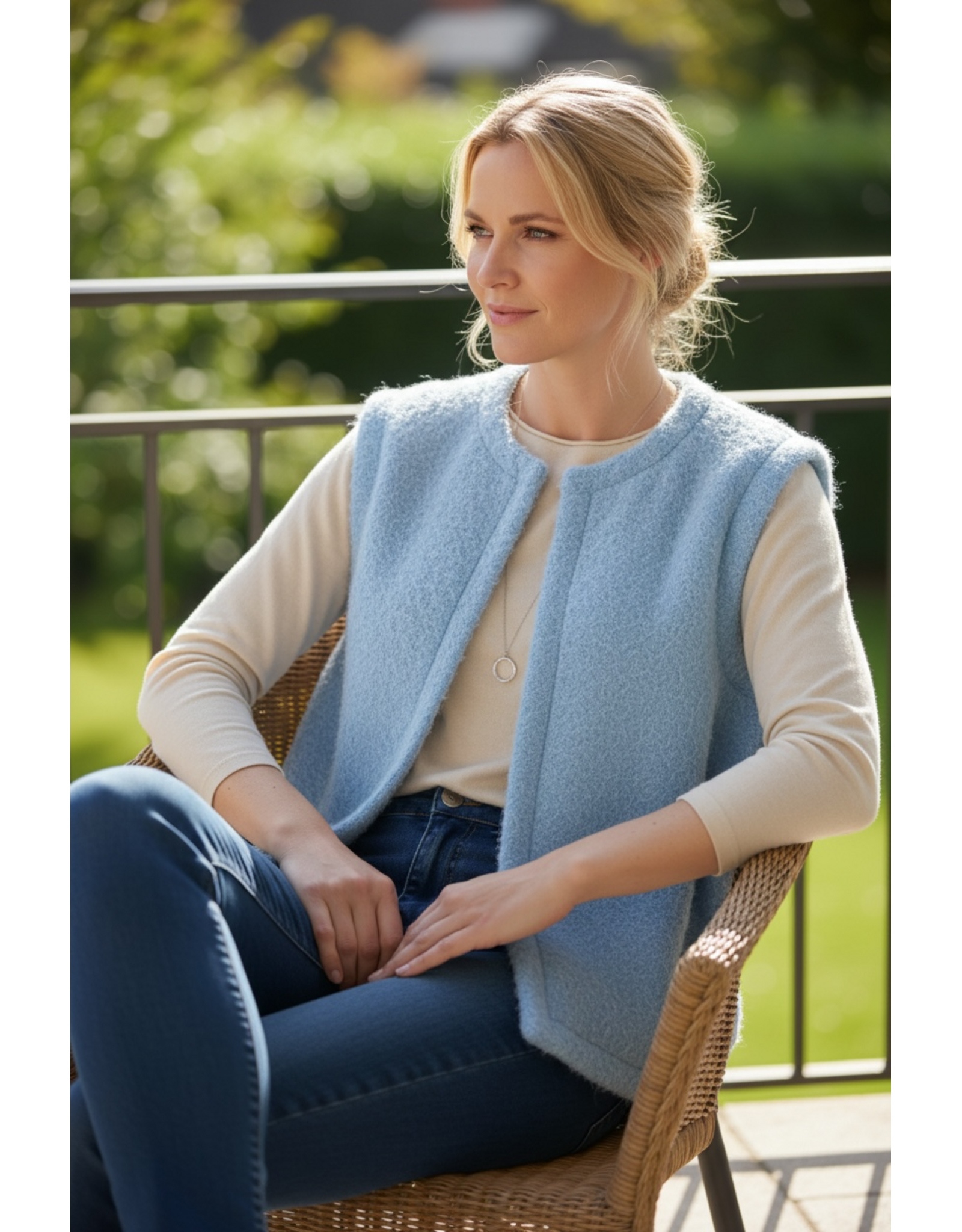 Parijs Gilet/debardeur blauw