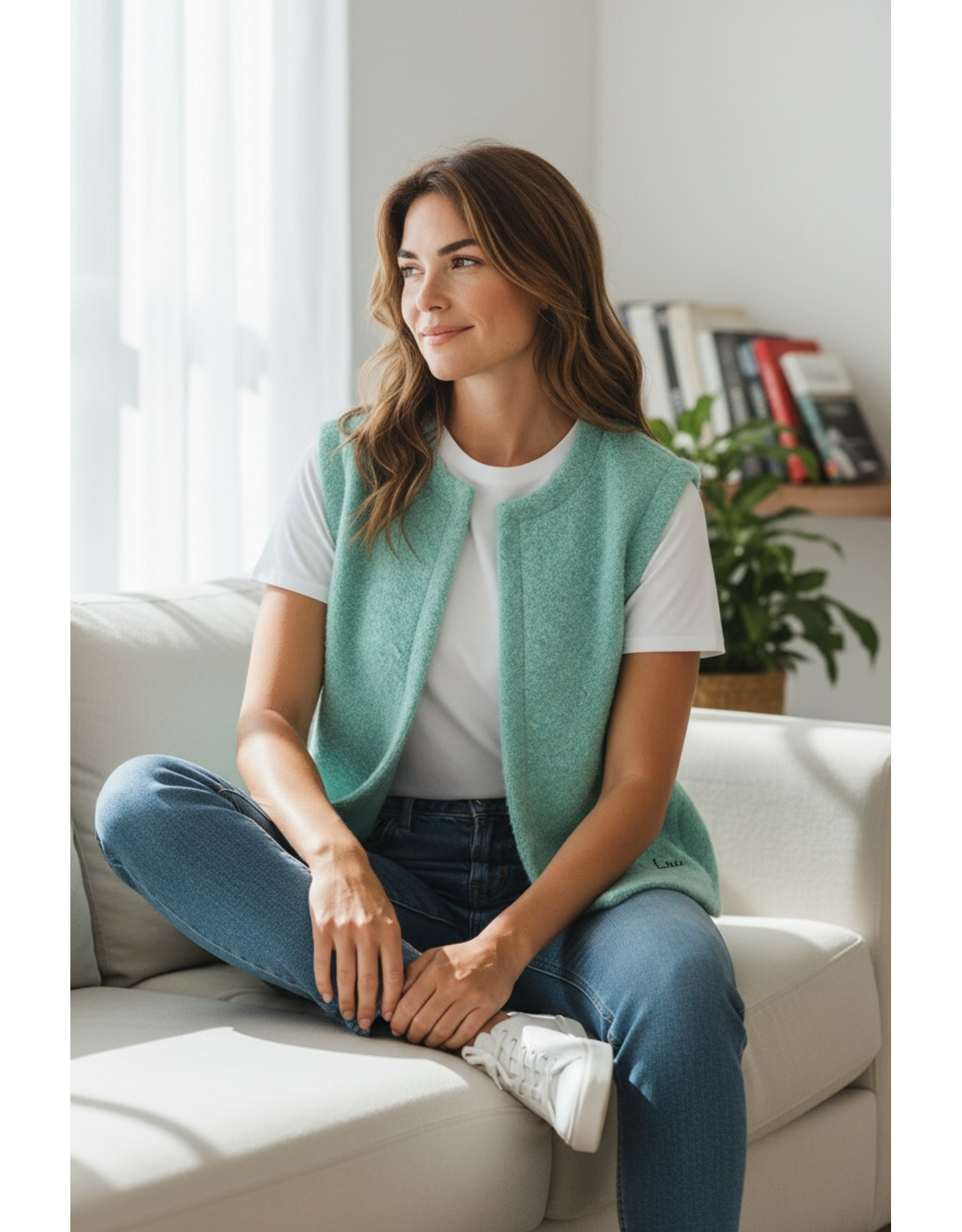 Parijs Gilet/debardeur  watergroen