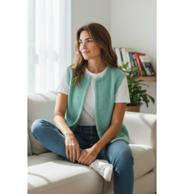 Parijs Gilet/debardeur  watergroen