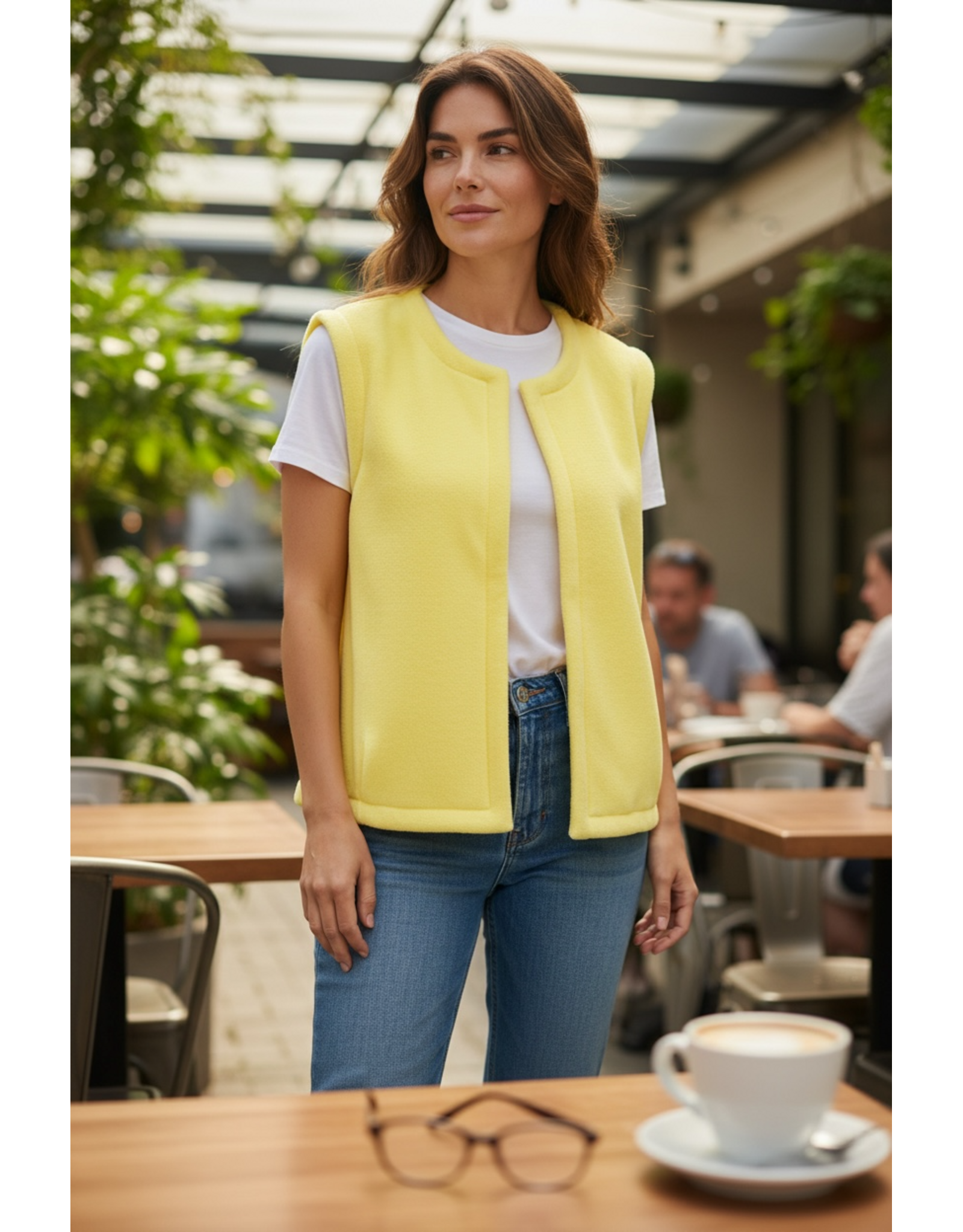 Parijs Gilet/debardeur geel