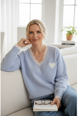 Parijs Trui met kanten hart