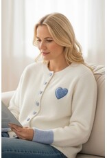 Trui wit met hart