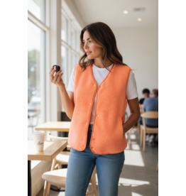 Parijs Gilet/bontje oranje