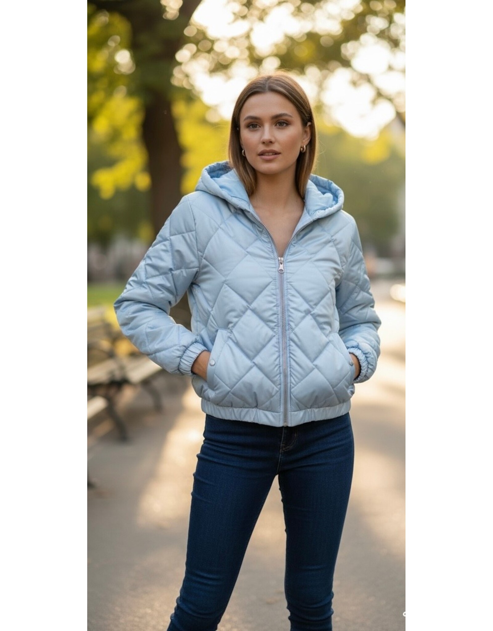 Jas soft pearl blauw