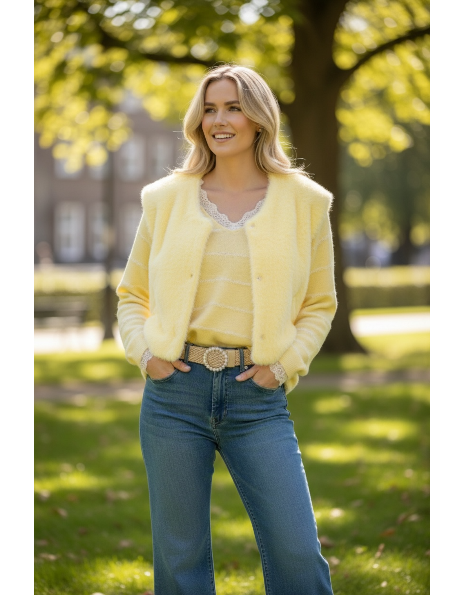 Parijs Bodywarmer/Gilet geel