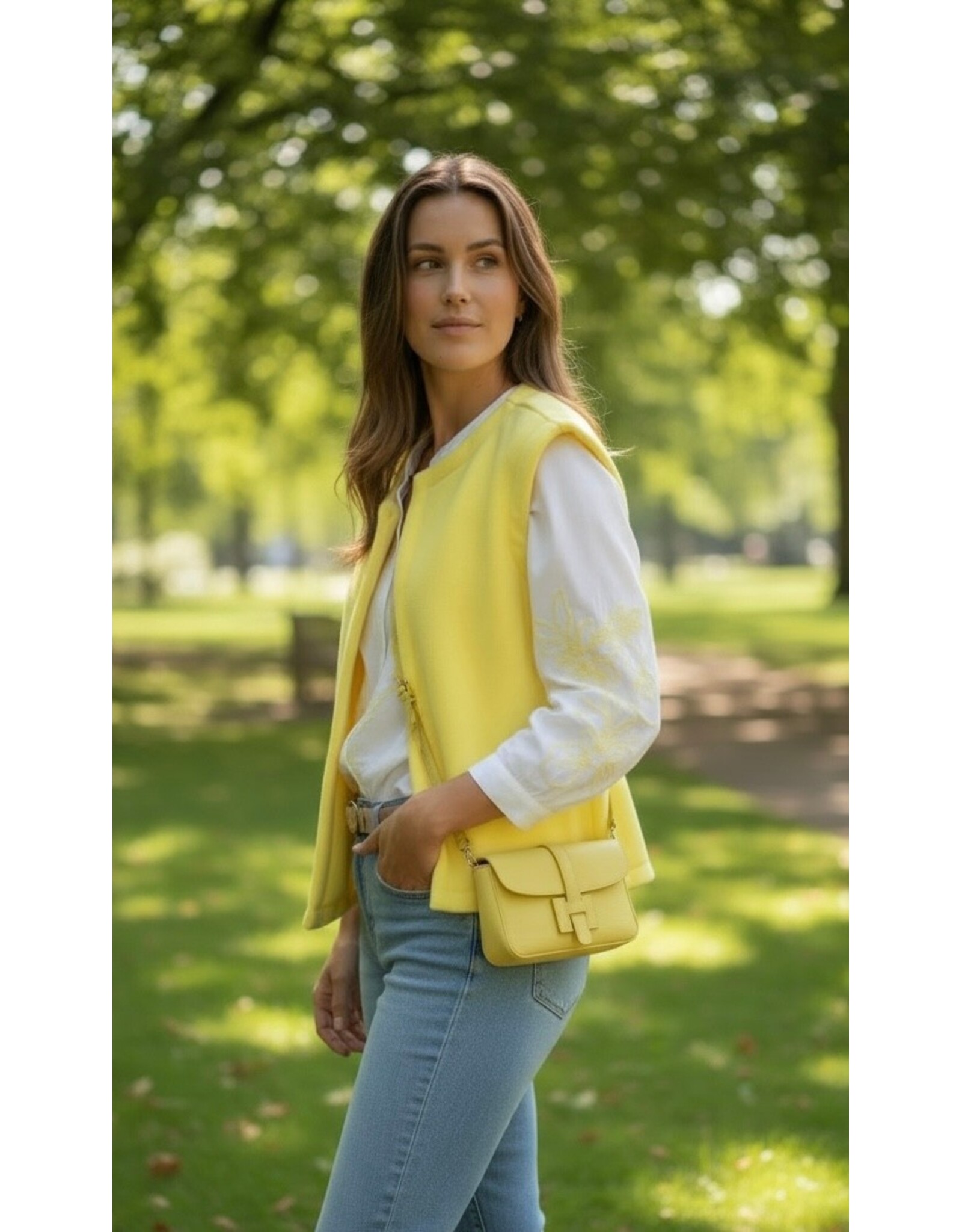 Parijs Gilet/debardeur geel