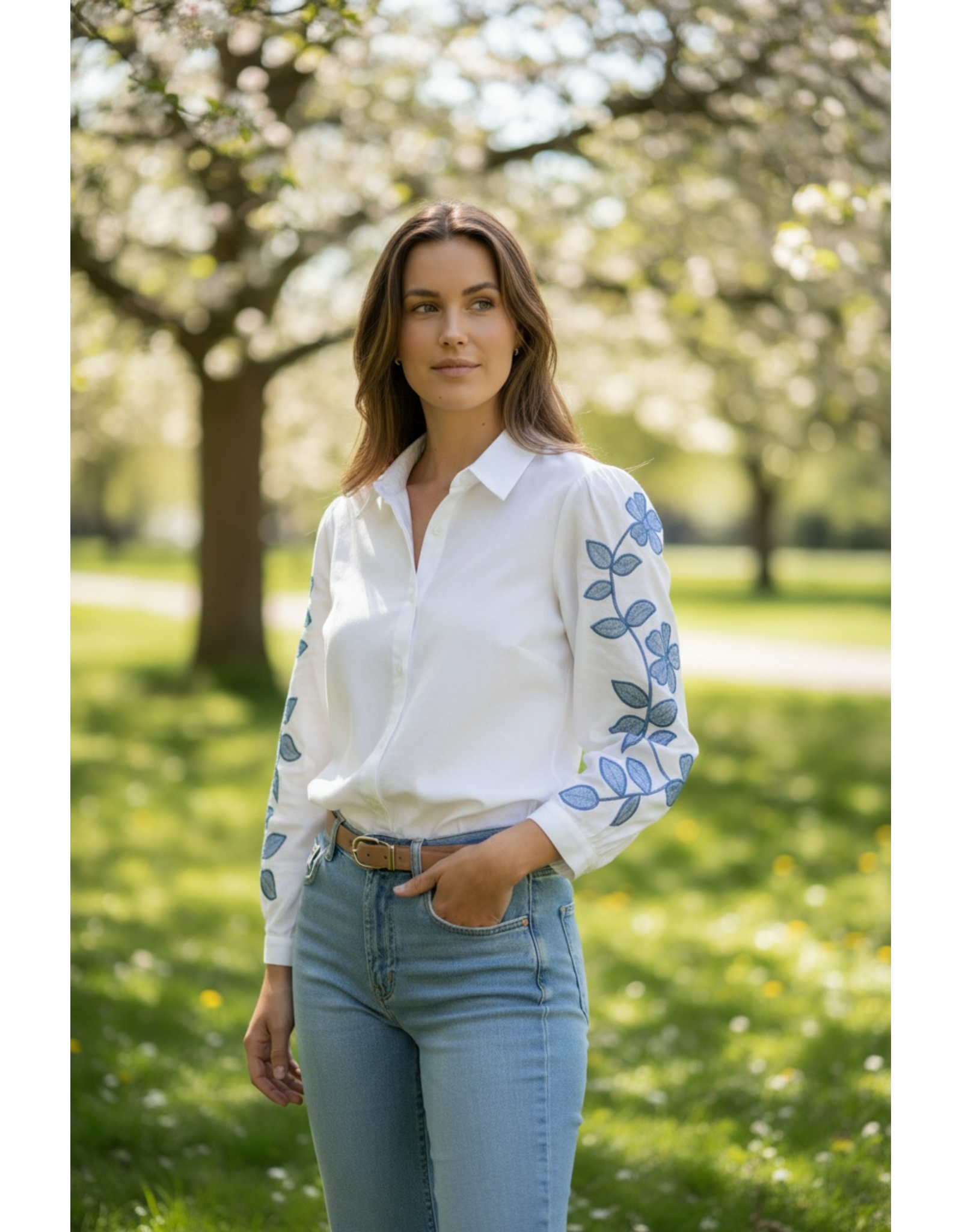 Parijs Bloes Fleur blauw